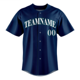 Custom Navy Blue & White Colors Design Sports Baseball Jersey BB01SM021802