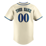 Custom Cream & Royal Blue Colors Design Sports Baseball Jersey BB01SM030519