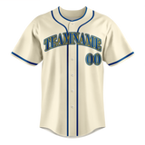 Custom Cream & Royal Blue Colors Design Sports Baseball Jersey BB01SM030519