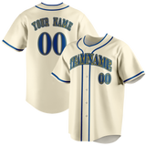 Custom Cream & Royal Blue Colors Design Sports Baseball Jersey BB01SM030519