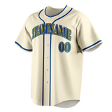 Custom Cream & Royal Blue Colors Design Sports Baseball Jersey BB01SM030519