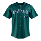 Custom Dark Aqua & Navy Blue Colors Design Sports Baseball Jersey BB01SM041618