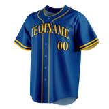 Custom Royal Blue & Gold Colors Design Sports Baseball Jersey BB01SM051913