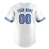 Custom White & Royal Blue Colors Design Sports Baseball Jersey BB01TBJ010219