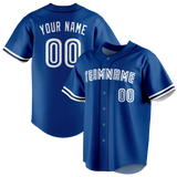 Custom Royal Blue & White Colors Design Sports Baseball Jersey BB01TBJ031902