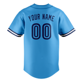 Custom Light Blue & Royal Blue Colors Design Sports Baseball Jersey BB01TBJ042119