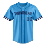 Custom Light Blue & Royal Blue Colors Design Sports Baseball Jersey BB01TBJ042119