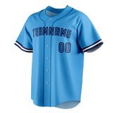 Custom Light Blue & Royal Blue Colors Design Sports Baseball Jersey BB01TBJ042119