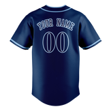 Custom Navy Blue & Light Blue Colors Design Sports Baseball Jersey BB01TBR021821