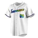 Custom White & Navy Blue Colors Design Sports Baseball Jersey BB01TBR040218