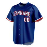 Custom Navy Blue & Red Colors Design Sports Baseball Jersey BB01TR041809