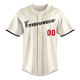 Custom Cream & Red Colors Design Sports Baseball Jersey BB01TR050509