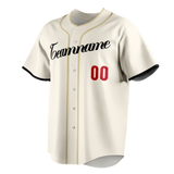 Custom Cream & Red Colors Design Sports Baseball Jersey BB01TR050509