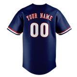 Custom Navy Blue & Red Colors Design Sports Baseball Jersey BB01WN031809