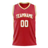 Custom Red & Yellow Colors Design Sports Basketball Jersey BS01AH010912