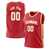 Custom Red & Yellow Colors Design Sports Basketball Jersey BS01AH010912