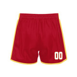 Custom Red Gold Solid Color Basketball Shorts