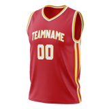 Custom Red & Yellow Colors Design Sports Basketball Jersey BS01AH010912