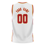 Custom White & Red Colors Design Sports Basketball Jersey BS01AH020209