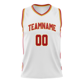 Custom White & Red Colors Design Sports Basketball Jersey BS01AH020209