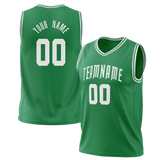 Custom Green & White Colors Design Sports Basketball Jersey BS01BC011402