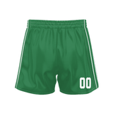 Custom Green White Solid Color Basketball Shorts