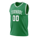 Custom Green & White Colors Design Sports Basketball Jersey BS01BC011402