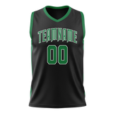 Custom Black & Green Colors Design Sports Basketball Jersey BS01BC020114