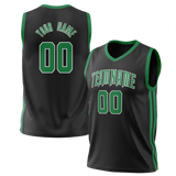 Custom Black & Green Colors Design Sports Basketball Jersey