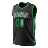 Custom Black & Green Colors Design Sports Basketball Jersey BS01BC020114