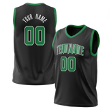 Custom Black & Green Colors Design Sports Basketball Jersey BS01BC030114