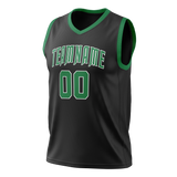 Custom Black & Green Colors Design Sports Basketball Jersey BS01BC030114