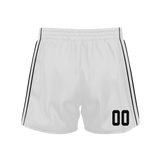 Custom White Black Solid Color Basketball Shorts