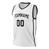 Custom White & Black Colors Design Sports Basketball Jersey BS01BN010201