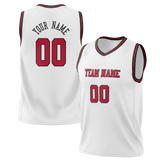 Custom White & Red Colors Design Sports Basketball Jersey BS01CB010209