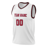 Custom White & Red Colors Design Sports Basketball Jersey BS01CB010209