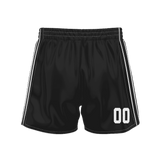 Custom Black White Solid Color Basketball Shorts