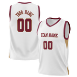 Custom White & Maroon Colors Design Sports Basketball Jersey BS01CC010208