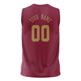 Custom Maroon & Gold Colors Design Sports Basketball Jersey BS01CC020813