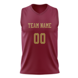 Custom Maroon & Gold Colors Design Sports Basketball Jersey BS01CC020813