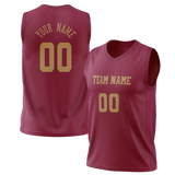 Custom Maroon & Gold Colors Design Sports Basketball Jersey