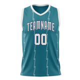 Custom Teal & White Colors Design Sports Basketball Jersey BS01CH021702