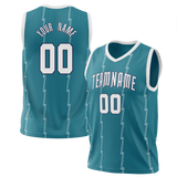 Custom Teal & White Colors Design Sports Basketball Jersey BS01CH021702