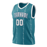 Custom Teal & White Colors Design Sports Basketball Jersey BS01CH021702