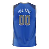 Custom Blue & Gray Colors Design Sports Basketball Jersey BS01DM022003