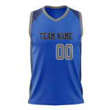 Custom Blue & Gray Colors Design Sports Basketball Jersey BS01DM022003