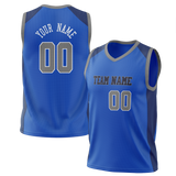 Custom Blue & Gray Colors Design Sports Basketball Jersey