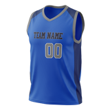 Custom Blue & Gray Colors Design Sports Basketball Jersey BS01DM022003