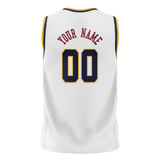 Custom White & Yellow Colors Design Sports Basketball Jersey BS01DN010212