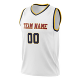 Custom White & Yellow Colors Design Sports Basketball Jersey BS01DN010212